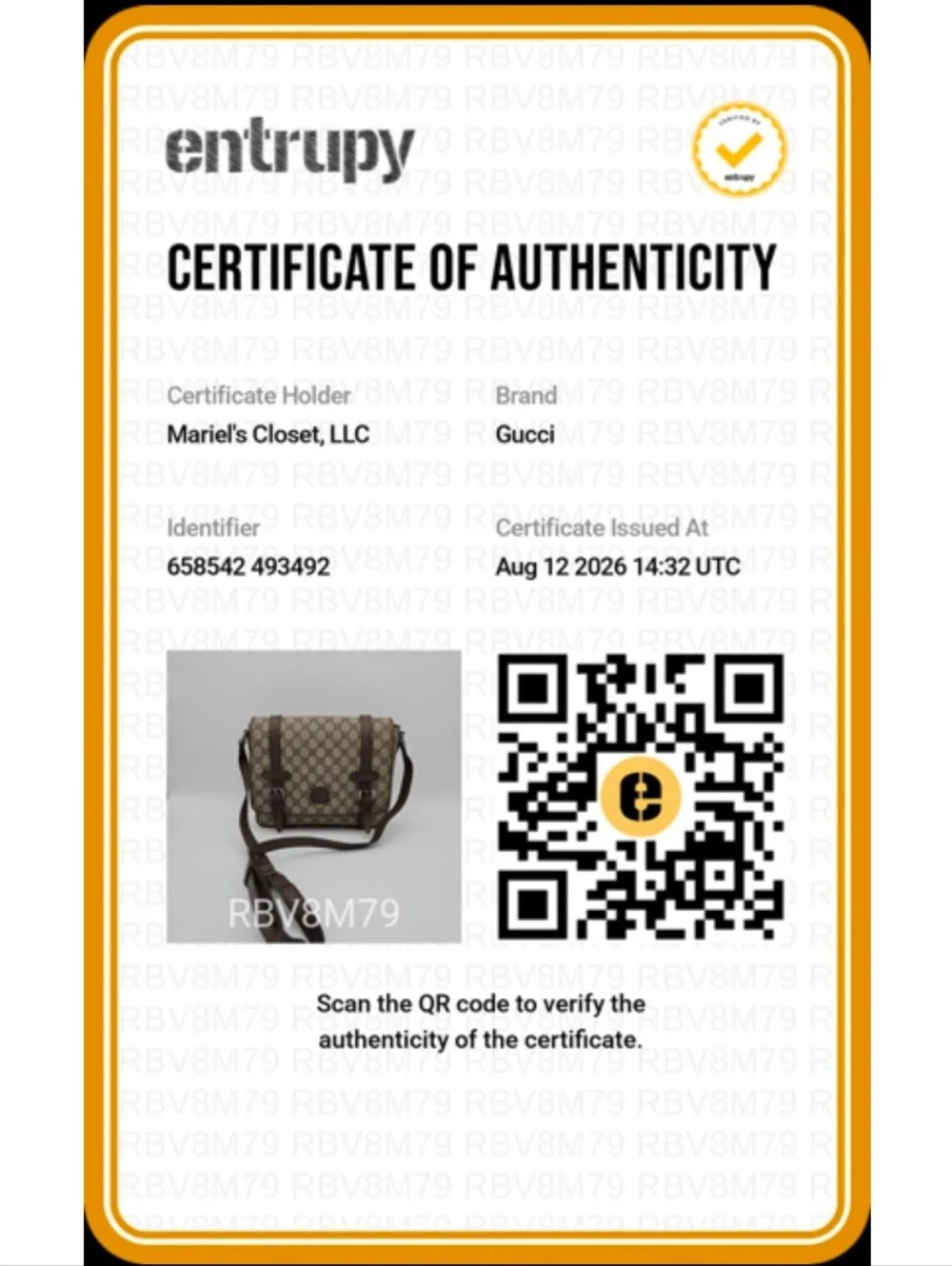 Authentic Gucci GG Supreme Shoulder Bag #4402M